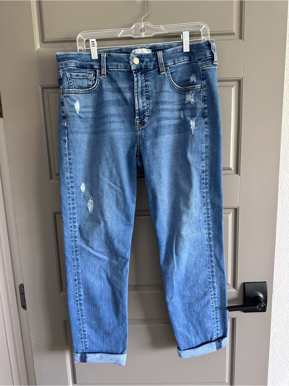 JEN7 by 7 for all Mankind Women's Distressed Jeans